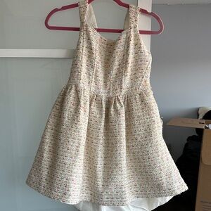 Avec Les Filles Cream and Pink Mini Dress